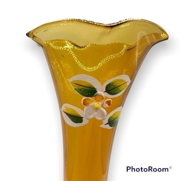Vintage Bohemian Czech Art Glass Bud Vase - Picture 3 of 6